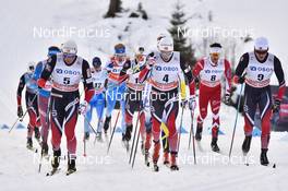 04.12.2016, Lillehammer, Norway (NOR): Emil Iversen (NOR), FinnHaagen Krogh (NOR), Paal Golberg (NOR) - FIS world cup cross-country, pursuit men, Lillehammer (NOR). www.nordicfocus.com. © THIBAUT/NordicFocus. Every downloaded picture is fee-liable.