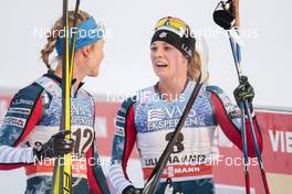 04.12.2016, Lillehammer, Norway (NOR): Sadie Bjornsen (USA), Jessica Diggins (USA), (l-r)  - FIS world cup cross-country, pursuit women, Lillehammer (NOR). www.nordicfocus.com. © Modica/NordicFocus. Every downloaded picture is fee-liable.