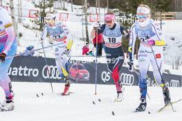 04.12.2016, Lillehammer, Norway (NOR): Stina Nilsson (SWE), Kari Oeyre Slind (NOR), Jennie Oeberg (SWE), (l-r)  - FIS world cup cross-country, pursuit women, Lillehammer (NOR). www.nordicfocus.com. © Modica/NordicFocus. Every downloaded picture is fee-liable.