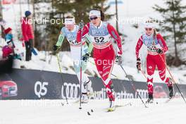 04.12.2016, Lillehammer, Norway (NOR): Anamarija Lampic (SLO), Emily Nishikawa (CAN), Cendrine Browne (CAN), (l-r)  - FIS world cup cross-country, pursuit women, Lillehammer (NOR). www.nordicfocus.com. © Modica/NordicFocus. Every downloaded picture is fee-liable.