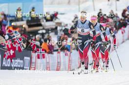 04.12.2016, Lillehammer, Norway (NOR): Astrid Uhrenholdt Jacobsen (NOR), Ragnhild Haga (NOR), Maiken Caspersen Falla (NOR), (l-r)  - FIS world cup cross-country, pursuit women, Lillehammer (NOR). www.nordicfocus.com. © Modica/NordicFocus. Every downloaded picture is fee-liable.