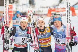 04.12.2016, Lillehammer, Norway (NOR): Ingvild Flugstad Oestberg (NOR), Heidi Weng (NOR), Krista Parmakoski (FIN), (l-r) - FIS world cup cross-country, pursuit women, Lillehammer (NOR). www.nordicfocus.com. © Modica/NordicFocus. Every downloaded picture is fee-liable.