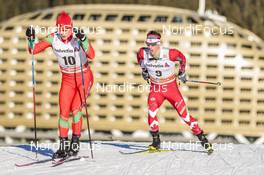10.12.2016, Davos, Switzerland (SUI): Michail Semenov (BLR), Andy Shields (CAN), (l-r)  - FIS world cup cross-country, 30km men, Davos (SUI). www.nordicfocus.com. © Modica/NordicFocus. Every downloaded picture is fee-liable.