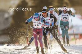 10.12.2016, Davos, Switzerland (SUI): Alexey Chervotkin (RUS), Dario Cologna (SUI), (l-r)  - FIS world cup cross-country, 30km men, Davos (SUI). www.nordicfocus.com. © Modica/NordicFocus. Every downloaded picture is fee-liable.