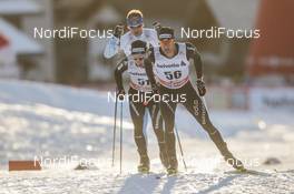 10.12.2016, Davos, Switzerland (SUI): Dario Cologna (SUI), Erwan Kaeser (SUI), (l-r)  - FIS world cup cross-country, 30km men, Davos (SUI). www.nordicfocus.com. © Modica/NordicFocus. Every downloaded picture is fee-liable.