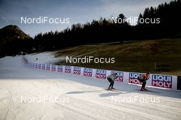 09.12.2016, Davos, Switzerland (SUI): Liqui Moly banners in Davos' Stadium   - FIS world cup cross-country, training, Davos (SUI). www.nordicfocus.com. © Modica/NordicFocus. Every downloaded picture is fee-liable.