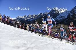 18.12.2016, La Clusaz, France (FRA): Evgeniy Belov (RUS), Jean Marc Gaillard (FRA), Didrik Toenseth (NOR) - FIS world cup cross-country, 4x7.5km men, La Clusaz (FRA). www.nordicfocus.com. © Thibaut/NordicFocus. Every downloaded picture is fee-liable.