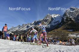 18.12.2016, La Clusaz, France (FRA): Anne Kylloenen (FIN), Polina Kalsina (RUS) - FIS world cup cross-country, 4x5km women, La Clusaz (FRA). www.nordicfocus.com. © Thibaut/NordicFocus. Every downloaded picture is fee-liable.