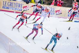 31.12.2016, Val Mustair, Switzerland (SUI): Finn Haagen Krogh (NOR), Emil Iversen (NOR), Sergey Ustiugov (RUS), Andrew Young (GBR), Lucas Chanavat (FRA), (l-r)  - FIS world cup cross-country, tour de ski, individual sprint, Val Mustair (SUI). www.nordicfocus.com. © Modica/NordicFocus. Every downloaded picture is fee-liable.