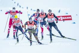 31.12.2016, Val Mustair, Switzerland (SUI): Alex Harvey (CAN), Dominik Baldauf (AUT), Thomas Bing (GER), Didrik Toenseth (NOR), Dario Cologna (SUI), (l-r)  - FIS world cup cross-country, tour de ski, individual sprint, Val Mustair (SUI). www.nordicfocus.com. © Modica/NordicFocus. Every downloaded picture is fee-liable.