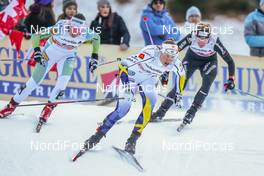 31.12.2016, Val Mustair, Switzerland (SUI): Maria Nordstroem (SWE), Vesna Fabjan (SLO), Nadine Faehndrich (SUI), (l-r)  - FIS world cup cross-country, tour de ski, individual sprint, Val Mustair (SUI). www.nordicfocus.com. © Modica/NordicFocus. Every downloaded picture is fee-liable.