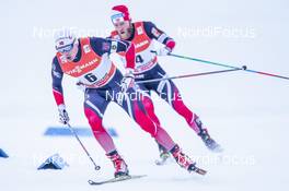 31.12.2016, Val Mustair, Switzerland (SUI): Finn Haagen Krogh (NOR), Martin Johnsrud Sundby (NOR), (l-r)  - FIS world cup cross-country, tour de ski, individual sprint, Val Mustair (SUI). www.nordicfocus.com. © Modica/NordicFocus. Every downloaded picture is fee-liable.