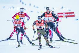 31.12.2016, Val Mustair, Switzerland (SUI): Dominik Baldauf (AUT), Thomas Bing (GER), Dario Cologna (SUI), (l-r)  - FIS world cup cross-country, tour de ski, individual sprint, Val Mustair (SUI). www.nordicfocus.com. © Modica/NordicFocus. Every downloaded picture is fee-liable.