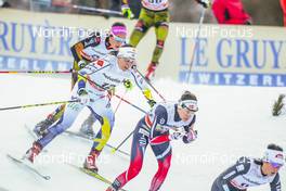 31.12.2016, Val Mustair, Switzerland (SUI): Heidi Weng (NOR), Charlotte Kalla (SWE), Sofie Krehl (GER), (l-r)  - FIS world cup cross-country, tour de ski, individual sprint, Val Mustair (SUI). www.nordicfocus.com. © Modica/NordicFocus. Every downloaded picture is fee-liable.