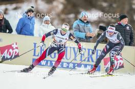 31.12.2016, Val Mustair, Switzerland (SUI): Ingvild Flugstad Oestberg (NOR), Gaia Vuerich (ITA), (l-r)  - FIS world cup cross-country, tour de ski, individual sprint, Val Mustair (SUI). www.nordicfocus.com. © Modica/NordicFocus. Every downloaded picture is fee-liable.