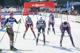 23.01.2016, Chaux-Neuve, France (FRA): Fabian Riessle (GER), Lukas Klapfer (AUT), Samuel Costa (ITA), Joergen Graabak (NOR), (l-r)  - FIS world cup nordic combined, individual gundersen HS118/10km, Chaux-Neuve (FRA). www.nordicfocus.com. © Becker/NordicFocus. Every downloaded picture is fee-liable.