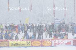 31.01.2016, Seefeld, Austria (AUT): Big Snowfall on spectators waiting for the jumps to start at the Casino Arena   - FIS world cup nordic combined, individual gundersen HS109/15km, Seefeld (AUT). www.nordicfocus.com. © Modica/NordicFocus. Every downloaded picture is fee-liable.