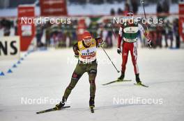 19.02.2016, Lahti, Finland (FIN): Eric Frenzel (GER), Akito Watabe (JPN), (l-r)  - FIS world cup nordic combined, individual gundersen HS130/10km, Lahti (FIN). www.nordicfocus.com. © Felgenhauer/NordicFocus. Every downloaded picture is fee-liable.