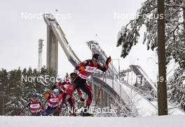 21.02.2016, Lahti, Finland (FIN): Espen Andersen (NOR), Bernhard Gruber (AUT), (l-r)  - FIS world cup nordic combined, individual gundersen HS130/10km, Lahti (FIN). www.nordicfocus.com. © Felgenhauer/NordicFocus. Every downloaded picture is fee-liable.