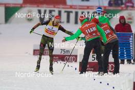 20.02.2016, Lahti, Finland (FIN): Fabian Riessle (GER), Fischer, One Way, Rottefella, Adidas - FIS world cup nordic combined, team sprint HS130/2x7.5km, Lahti (FIN). www.nordicfocus.com. © Laiho/NordicFocus. Every downloaded picture is fee-liable.