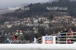 27.02.2016, Val di Fiemme, Italy (ITA): Lukas Greiderer (AUT), Tobias Haug (GER), (l-r)  - FIS world cup nordic combined, individual gundersen HS134/10km, Val di Fiemme (ITA). www.nordicfocus.com. © Modica/NordicFocus. Every downloaded picture is fee-liable.