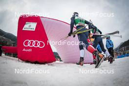 27.02.2016, Val di Fiemme, Italy (ITA): Audi Air Tunnel in the Entrance of the stadium   - FIS world cup nordic combined, individual gundersen HS134/10km, Val di Fiemme (ITA). www.nordicfocus.com. © Modica/NordicFocus. Every downloaded picture is fee-liable.