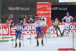 26.02.2016, Val di Fiemme, Italy (ITA): Maxime Laheurte (FRA), Francois Braud (FRA), (l-r)  - FIS world cup nordic combined, team sprint HS134/2x7.5km, Val di Fiemme (ITA). www.nordicfocus.com. © Modica/NordicFocus. Every downloaded picture is fee-liable.