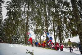 05.03.2016, Schonach, Germany (GER): Akito Watabe (JPN), Haavard Klemetsen (NOR), (l-r)  - FIS world cup nordic combined, individual gundersen HS106/10km, Schonach (GER). www.nordicfocus.com. © Modica/NordicFocus. Every downloaded picture is fee-liable.