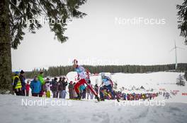 05.03.2016, Schonach, Germany (GER): Akito Watabe (JPN), Haavard Klemetsen (NOR), (l-r)  - FIS world cup nordic combined, individual gundersen HS106/10km, Schonach (GER). www.nordicfocus.com. © Modica/NordicFocus. Every downloaded picture is fee-liable.