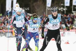 05.03.2016, Schonach, Germany (GER): Ilkka Herola (FIN), Maxime Laheurte (FRA), Haavard Klemetsen (NOR), (l-r)  - FIS world cup nordic combined, individual gundersen HS106/10km, Schonach (GER). www.nordicfocus.com. © Modica/NordicFocus. Every downloaded picture is fee-liable.