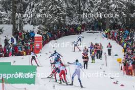 06.03.2016, Schonach, Germany (GER): Competitors and spectators at the cross country venue   - FIS world cup nordic combined, individual gundersen HS106/15km, Schonach (GER). www.nordicfocus.com. © Modica/NordicFocus. Every downloaded picture is fee-liable.