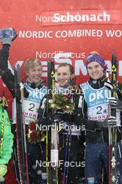 04.03.2016, Schonach, Germany (GER): Magnus Krog (NOR), Jan Schmid (NOR), Joergen Graabak (NOR), (l-r) - FIS world cup nordic combined, team HS106/4x5km, Schonach (GER). www.nordicfocus.com. © Modica/NordicFocus. Every downloaded picture is fee-liable.
