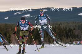 04.12.2016, Lillehammer, Norway (NOR): Terence Weber ( GER  ), Samuel Costa ( ITA  ), (l-r)  - FIS world cup nordic combined, individual gundersen HS138/10km, Lillehammer (NOR). www.nordicfocus.com. © Modica/NordicFocus. Every downloaded picture is fee-liable.