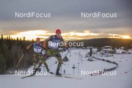 04.12.2016, Lillehammer, Norway (NOR): Bjoern Kircheisen (GER), Eric Frenzel (GER), (l-r)  - FIS world cup nordic combined, individual gundersen HS138/10km, Lillehammer (NOR). www.nordicfocus.com. © Modica/NordicFocus. Every downloaded picture is fee-liable.