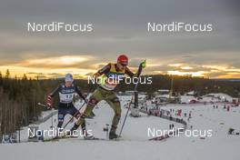 04.12.2016, Lillehammer, Norway (NOR): Johannes Rydzek ( GER  ), Magnus Krog ( NOR  ), (l-r)  - FIS world cup nordic combined, individual gundersen HS138/10km, Lillehammer (NOR). www.nordicfocus.com. © Modica/NordicFocus. Every downloaded picture is fee-liable.