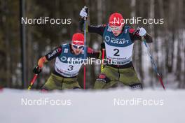 04.12.2016, Lillehammer, Norway (NOR): Bjoern Kircheisen (GER), Eric Frenzel (GER), (l-r)  - FIS world cup nordic combined, individual gundersen HS138/10km, Lillehammer (NOR). www.nordicfocus.com. © Modica/NordicFocus. Every downloaded picture is fee-liable.