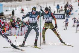 04.12.2016, Lillehammer, Norway (NOR): Samuel Costa ( ITA  ), Terence Weber ( GER  ), (l-r)  - FIS world cup nordic combined, individual gundersen HS138/10km, Lillehammer (NOR). www.nordicfocus.com. © Modica/NordicFocus. Every downloaded picture is fee-liable.