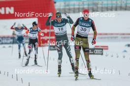 04.12.2016, Lillehammer, Norway (NOR): Samuel Costa ( ITA  ), Vinzenz Geiger ( GER  ), (l-r)  - FIS world cup nordic combined, individual gundersen HS138/10km, Lillehammer (NOR). www.nordicfocus.com. © Modica/NordicFocus. Every downloaded picture is fee-liable.