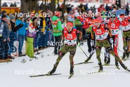 18.12.2016, Ramsau, Austria (AUT): Fabian Riessle (GER), Eric Frenzel (GER), Akito Watabe (JPN), (l-r)  - FIS world cup nordic combined, individual gundersen HS96/10km, Ramsau (AUT). www.nordicfocus.com. © Rauschendorfer/NordicFocus. Every downloaded picture is fee-liable.