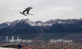 02.01.2016, Innsbruck, Austria (AUT): Taku Takeuchi (JPN), Fischer - FIS world cup ski jumping, four hills tournament, individual HS130, qualification, Innsbruck (AUT). www.nordicfocus.com. © Laiho/NordicFocus. Every downloaded picture is fee-liable.