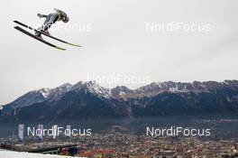 02.01.2016, Innsbruck, Austria (AUT): Kento Sakuyama (JPN), Fischer - FIS world cup ski jumping, four hills tournament, individual HS130, qualification, Innsbruck (AUT). www.nordicfocus.com. © Laiho/NordicFocus. Every downloaded picture is fee-liable.