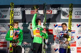 03.01.2016, Innsbruck, Austria (AUT): (l-r) Severin Freund (GER), Fischer, Peter Prevc (SLO) and Kenneth Gangnes (NOR), Fischer - FIS world cup ski jumping, four hills tournament, individual HS130, Innsbruck (AUT). www.nordicfocus.com. © Laiho/NordicFocus. Every downloaded picture is fee-liable.