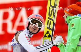 03.01.2016, Innsbruck, Austria (AUT): (l-r) Severin Freund (GER), Fischer and Andreas Wank (GER) - FIS world cup ski jumping, four hills tournament, individual HS130, Innsbruck (AUT). www.nordicfocus.com. © Laiho/NordicFocus. Every downloaded picture is fee-liable.