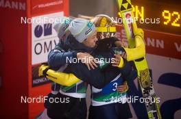 06.02.2016, Oslo, Norway (NOR): team Japan celebrating the 3rd place - FIS world cup ski jumping, team HS134, Oslo (NOR). www.nordicfocus.com. © Laiho/NordicFocus. Every downloaded picture is fee-liable.