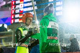 21.02.2016, Lahti, Finland (FIN): (l-r) Andreas Wank (GER) and Andreas Wellinger (GER) - FIS world cup ski jumping, individual HS130, Lahti (FIN). www.nordicfocus.com. © Laiho/NordicFocus. Every downloaded picture is fee-liable.