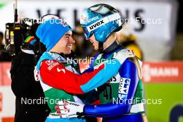 23.02.2016, Kuopio, Finland (FIN): (l-r) Stefan Kraft (AUT), Fischer and Michael Hayboeck (AUT), Fischer - FIS world cup ski jumping, individual HS127, Kuopio (FIN). www.nordicfocus.com. © Laiho/NordicFocus. Every downloaded picture is fee-liable.