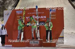 25.11.2016, Ruka, Finland (FIN): Domen Prevc (SLO), Severin Freund (GER), Peter Prevc (SLO) - FIS world cup ski jumping, individual HS142, Ruka (FIN). www.nordicfocus.com. © THIBAUT/NordicFocus. Every downloaded picture is fee-liable.