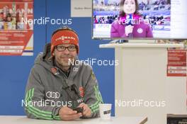 30.01.2016, Oberstdorf, Germany (GER): Florian Schwarz (GER), media coordinator Team Germany - FIS world cup ski jumping ladies, individual HS106, Oberstdorf (GER). www.nordicfocus.com. © Manzoni/NordicFocus. Every downloaded picture is fee-liable.