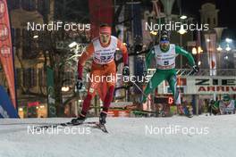 22.01.2016, Lienz, Austria (AUT): Bastien Porrier (FRA), Mirco Bertolini (ITA), (l-r)  - FIS Marathon Cup Dolomitenlauf, Lienz (AUT). www.nordicfocus.com. © Russolo/NordicFocus. Every downloaded picture is fee-liable.