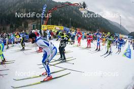 31.01.2016, Molina di Fiemme, Italy (ITA): Start of the race - Ski Classics and FIS Marathon Cup Marcialonga, Molina di Fiemme (ITA). www.nordicfocus.com. © Rauschendorfer/NordicFocus. Every downloaded picture is fee-liable.